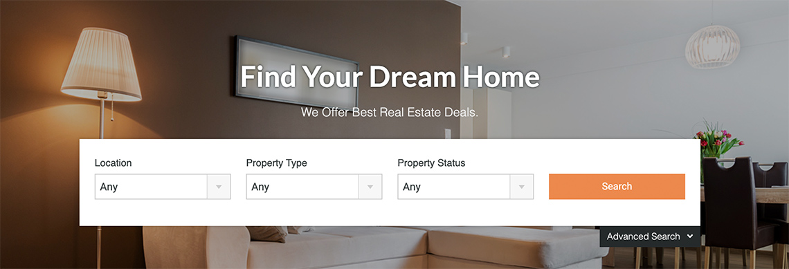 Classic - Search Form Over Image